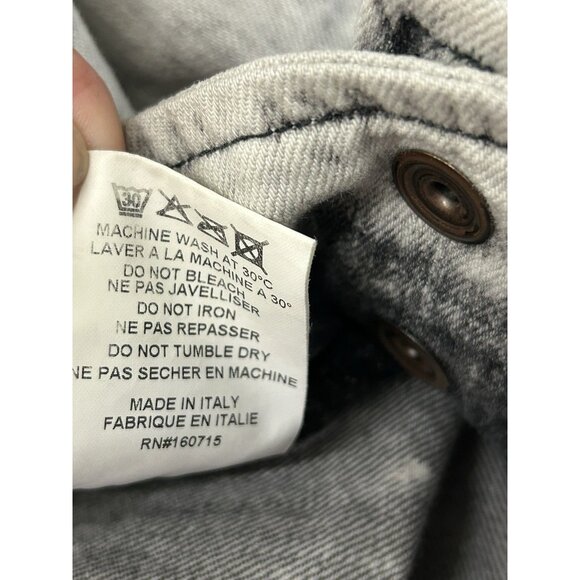 Retrofete Womens XS Willa Denim Mini Skirt Gray Stone FW20-3391 Made Italy NWT - Picture 9 of 16